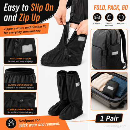 🌧️ Reusable Waterproof Boot Covers for Rain, Mud & Snow