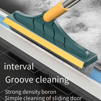 GREVA 2-in-1 Bathroom Cleaning Brush with Wiper - Long Handle 120° Rotate Toilet Brush