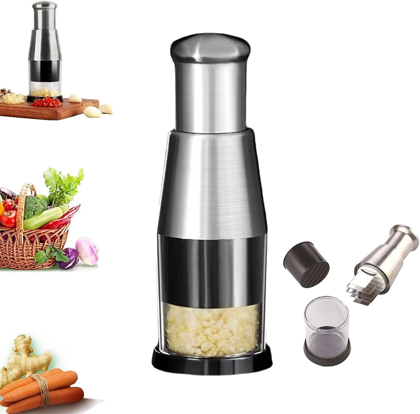 Hand Press Chopper – Stainless Steel Blade