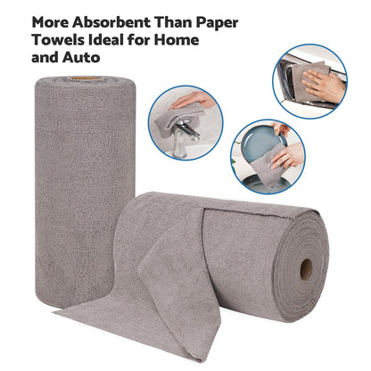Reusable Microfiber Kitchen Towel Roll (20 Sheets)