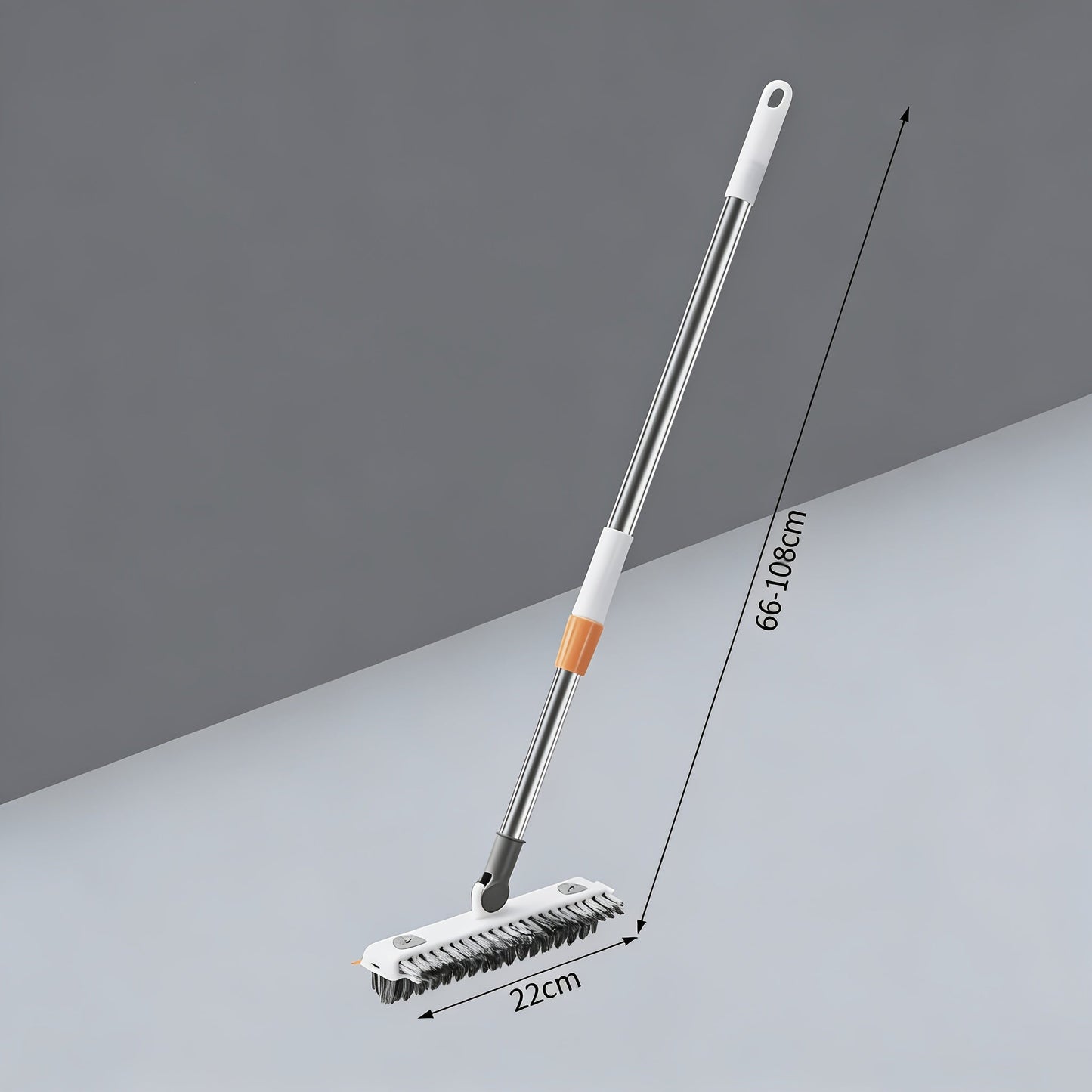 GREVA 2-in-1 Bathroom Cleaning Brush with Wiper - Long Handle 120° Rotate Toilet Brush