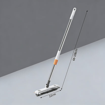 GREVA 2-in-1 Bathroom Cleaning Brush with Wiper - Long Handle 120° Rotate Toilet Brush