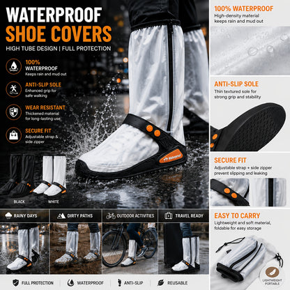 🌧️ Reusable Waterproof Boot Covers for Rain, Mud & Snow
