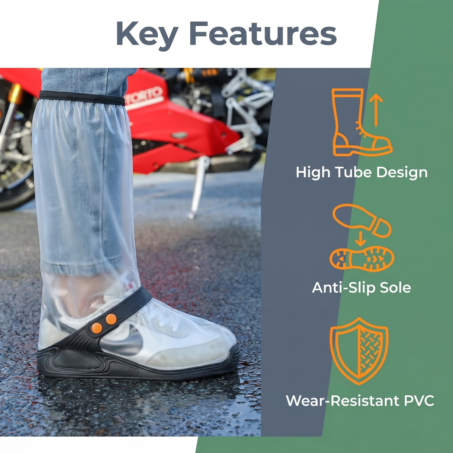 🌧️ Reusable Waterproof Boot Covers for Rain, Mud & Snow