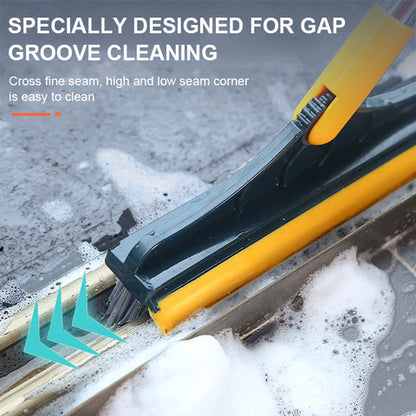 GREVA 2-in-1 Bathroom Cleaning Brush with Wiper - Long Handle 120° Rotate Toilet Brush